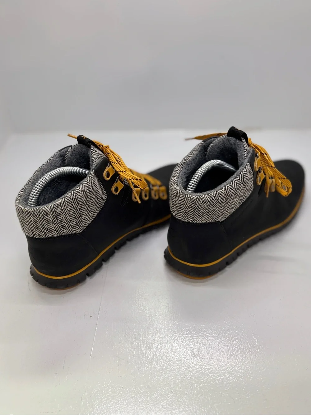 Cole Haan ZerøGrand Waterproof Hiking Boots Women's 8B Black Yellow WN002238